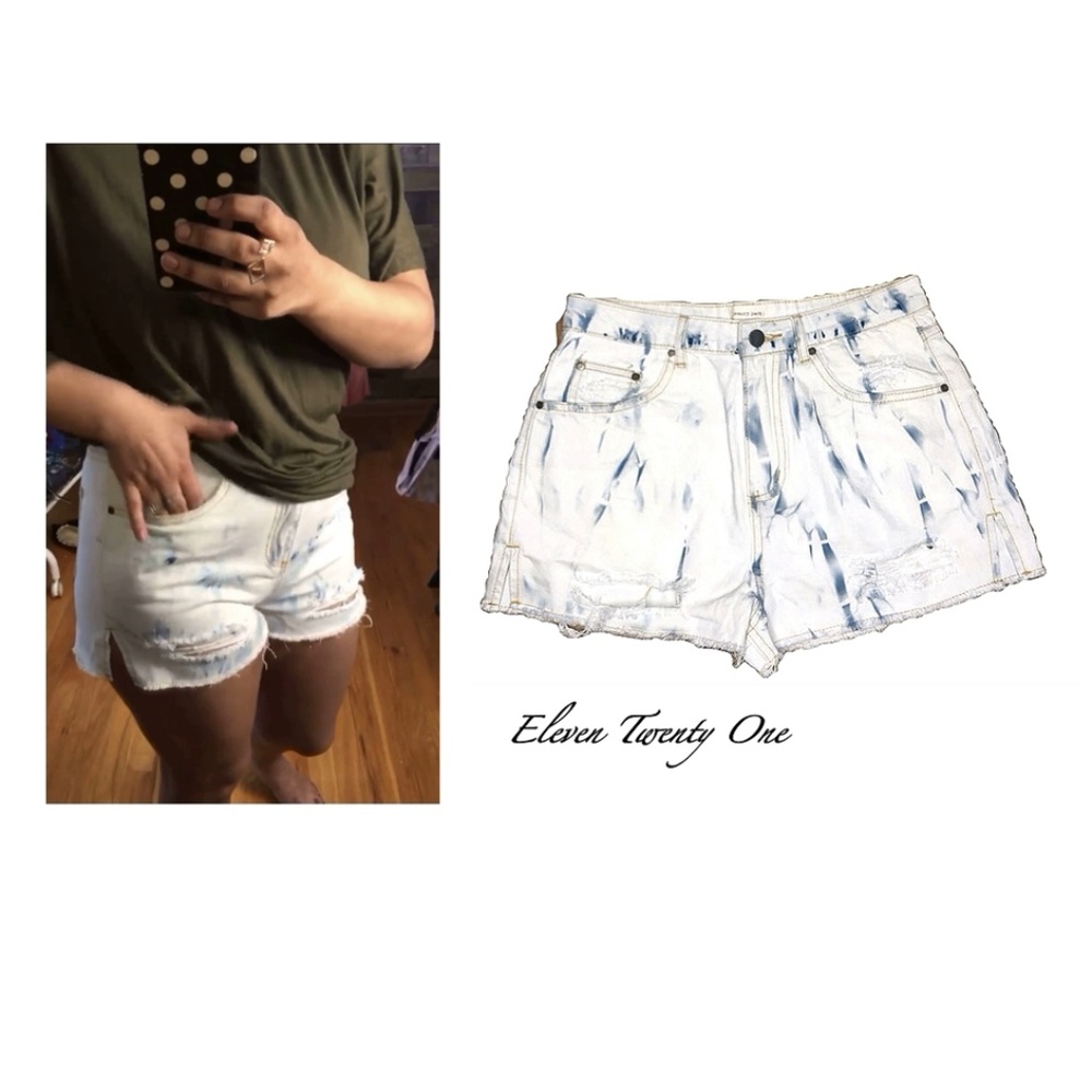 White Denim Short Shorts